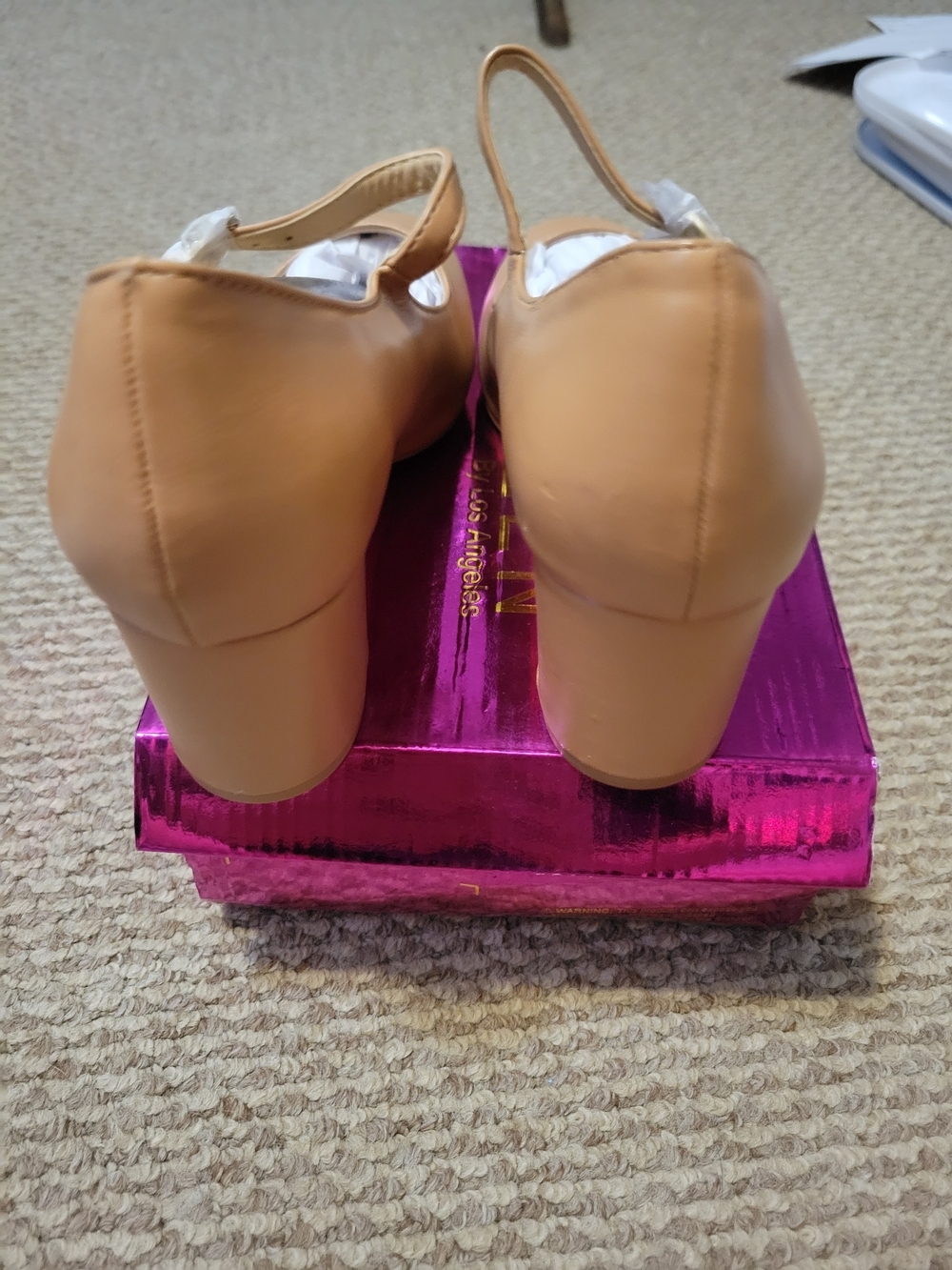 KAYLEEN By Los Angeles Nude Tan Mary Jane Heels - Picture 4 of 6